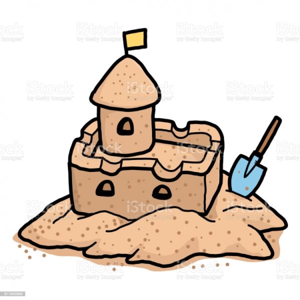 Песчаный замок мультяшный