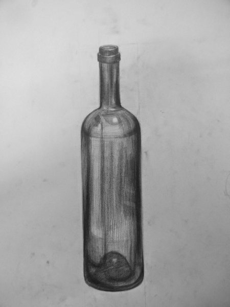 Бутылка карандашом