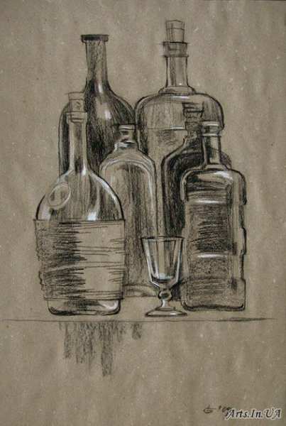 Бутылка в графике