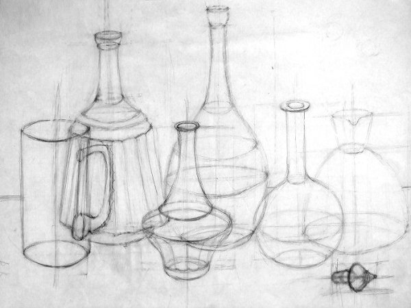 Конструктивное построение бутылки