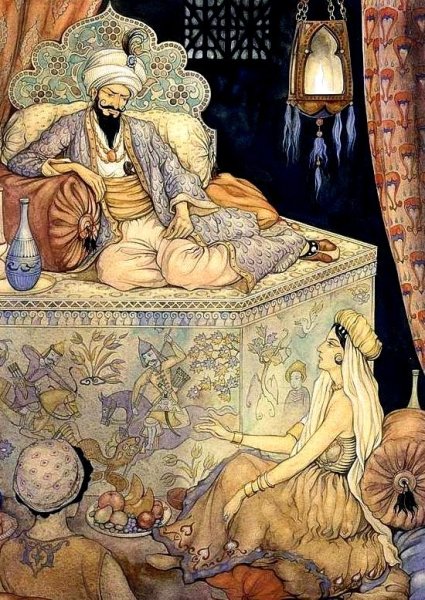 Эдмунд Дюлак иллюстрации 1001 ночь