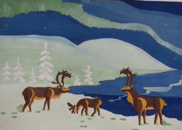 Нарисовать тундру