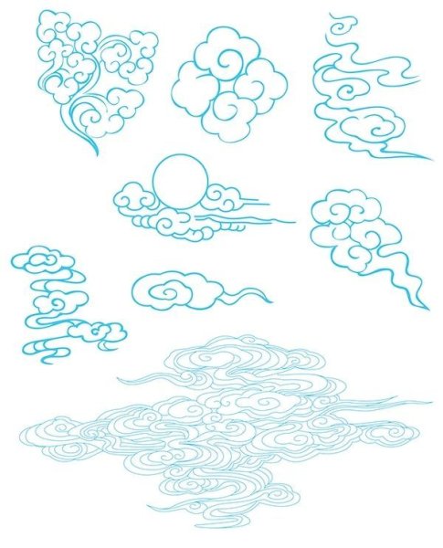 Китайский орнамент облака