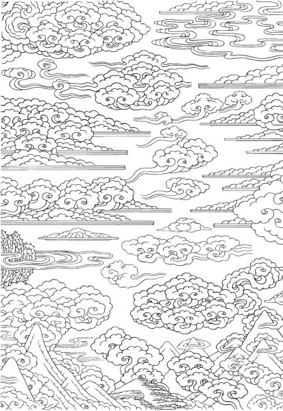 Китайский узор облака