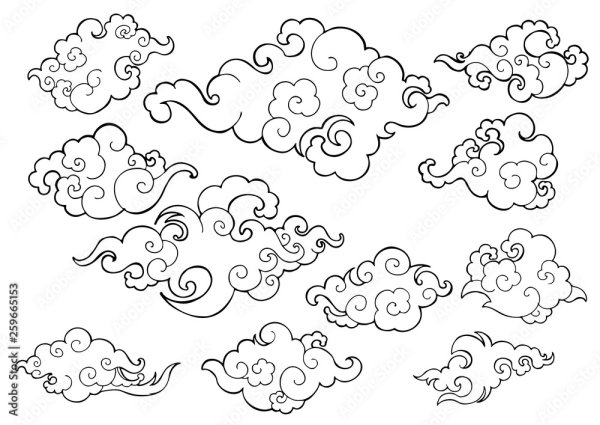 Китайский орнамент облака