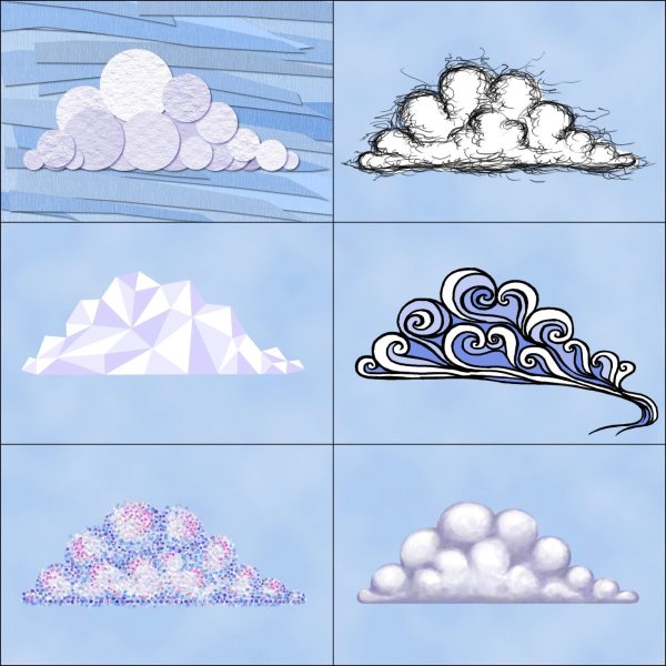 Стилизованные облака