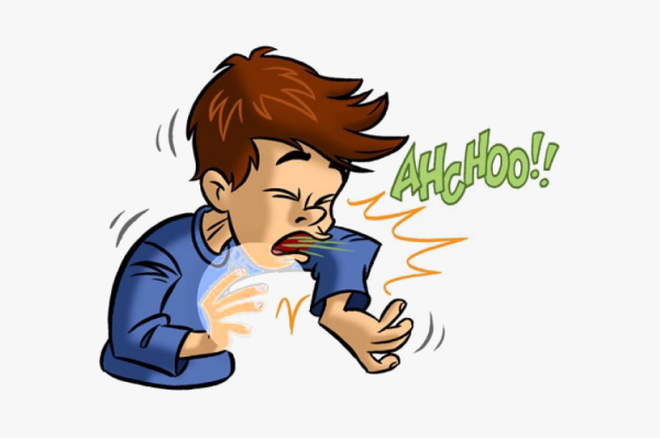 Чихающий человек рисунок