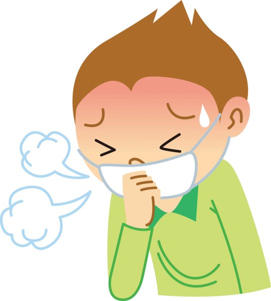 Человек кашляет мультяшный