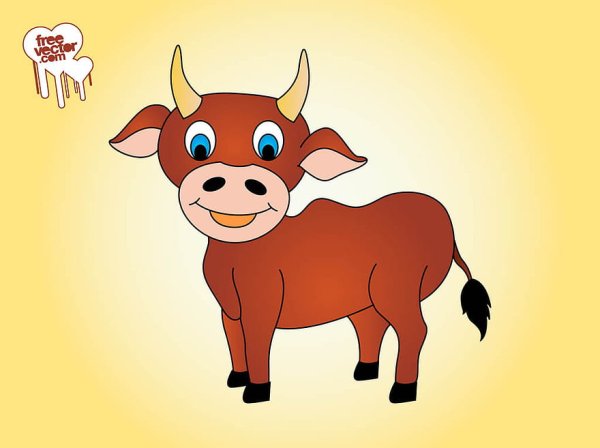 Бык для детей для детей
