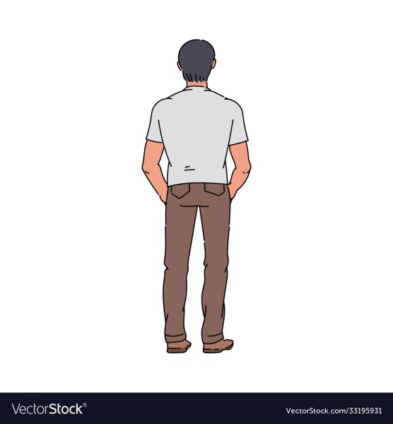 Нарисовать человека сзади