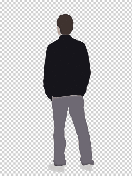 Человек сзади рисунок