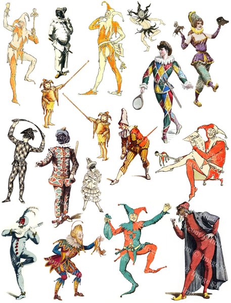 Арлекин, Шут, аниме