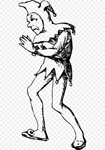 Арлекин для детей на прозрачном фоне