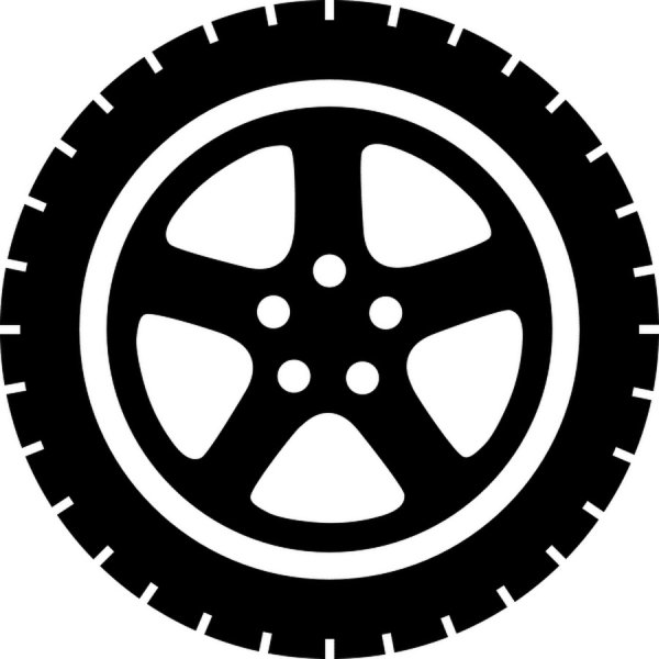 Колесо сбоку вектор