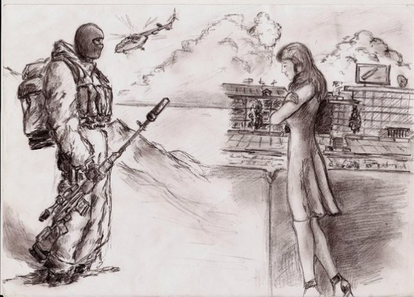 Рисованные девушки в форме