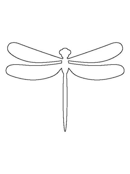 Стрекоза раскраска