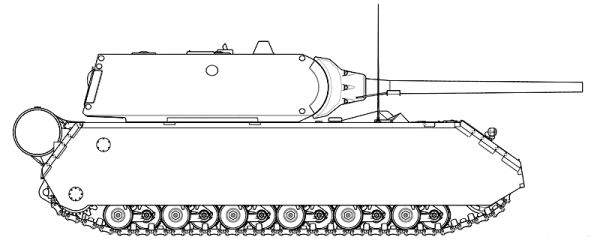Чертеж танка Maus