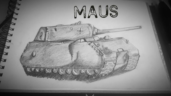 Танк Маус рисунок