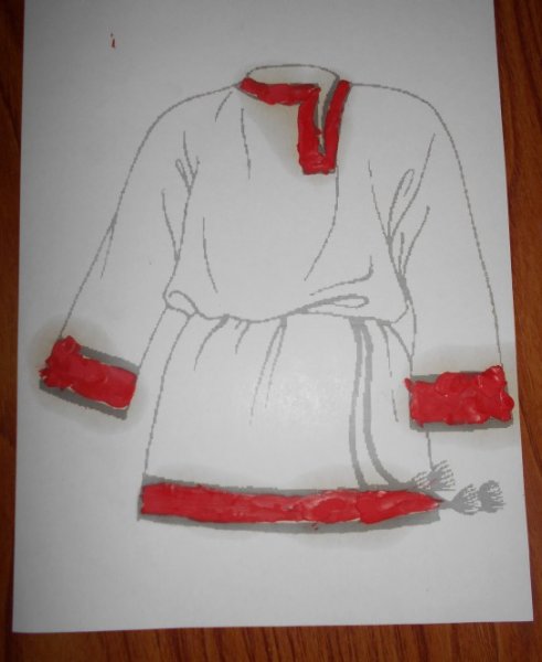 Русская народная рубаха рисование