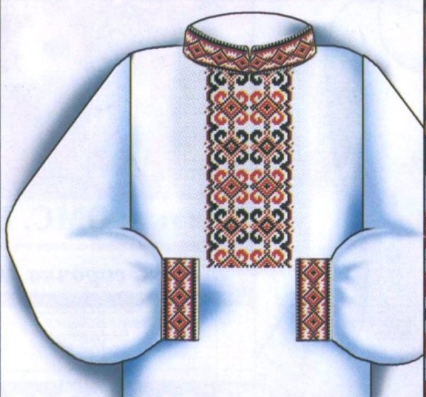 Рубаха мужская с узорами