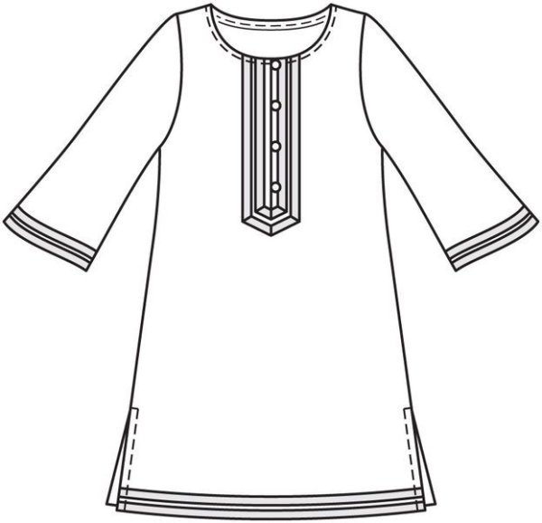 Чувашское платье для рисования