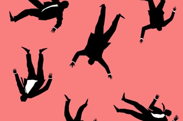 Силуэт падающего человека