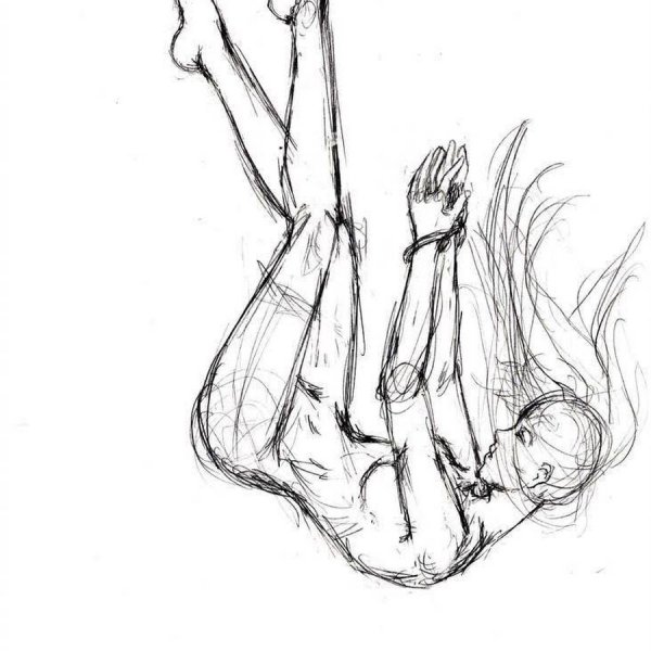 Падающий человек зарисовка