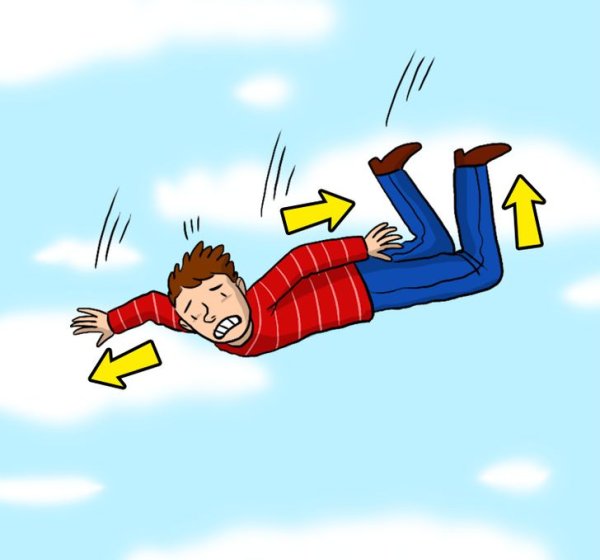 Аниме девушка падает