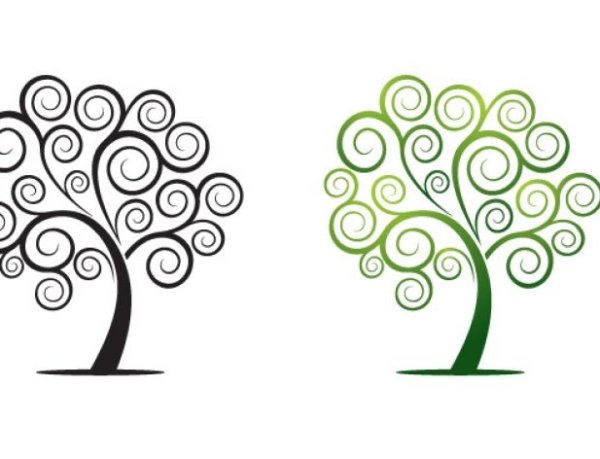 Красивые стилизованные деревья