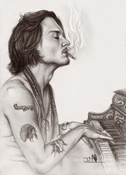 Джонни Депп эскиз