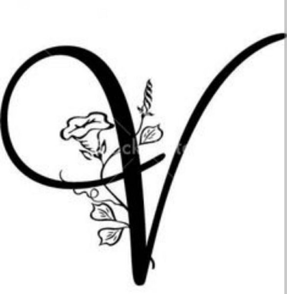 Красивая английская буква v