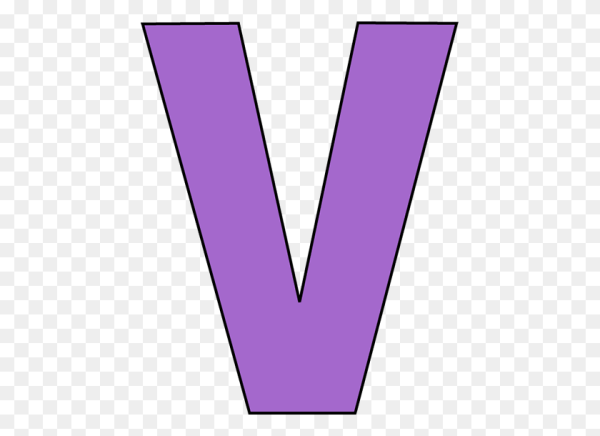 Буква v цветная