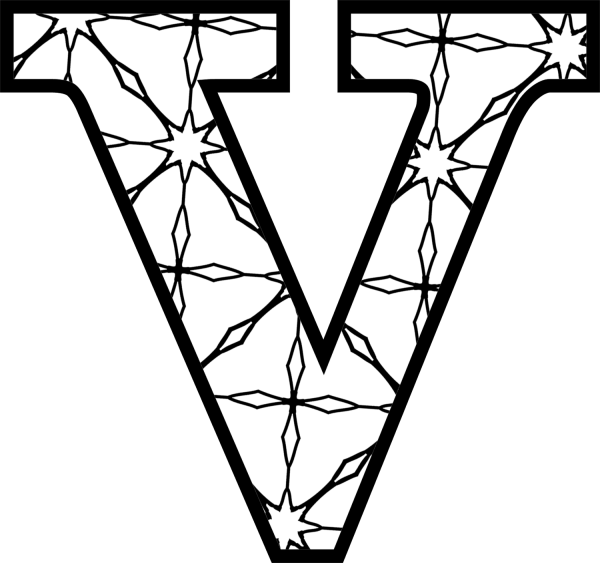 Буква v шаблон