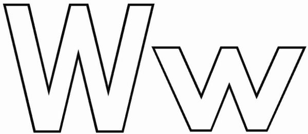 Английская буква w