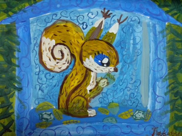 Белка и домик к сказке о царе Салтане