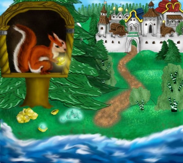 Герои Пушкина белка