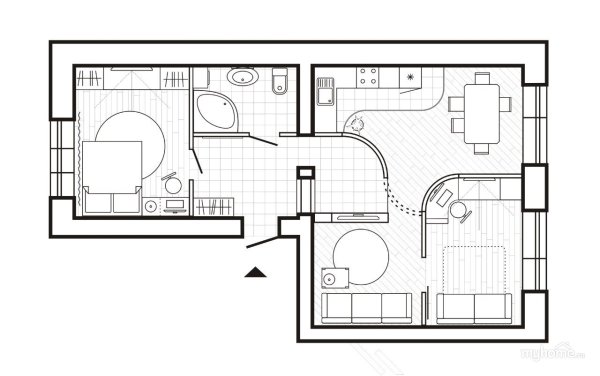 План квартиры вид сверху чертеж
