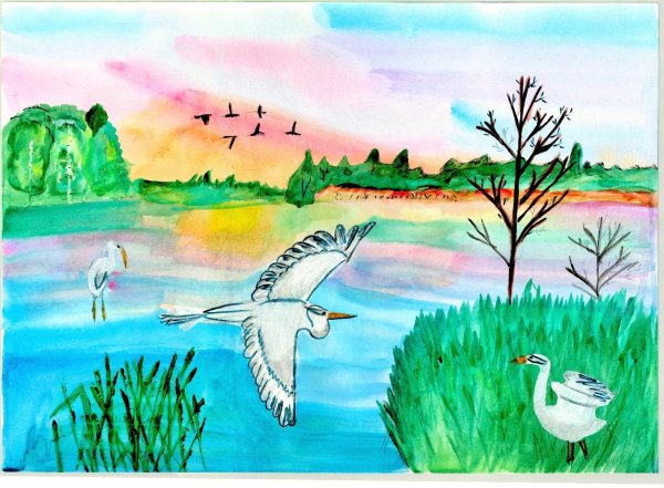 Рисунок на тему чистая природа