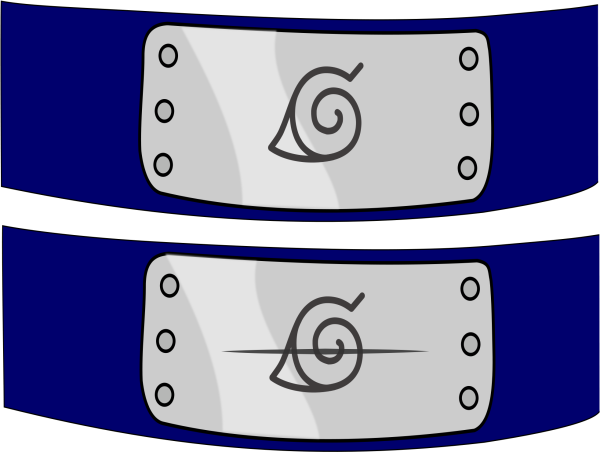 Саске с повязкой Конохи