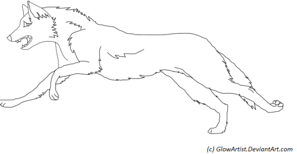 Волк для рисования
