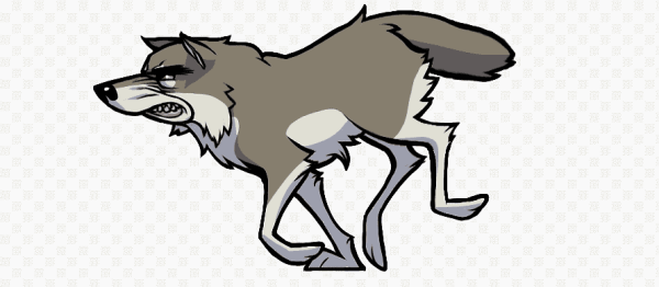 Рисование бег волка