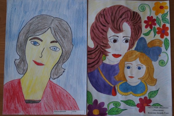 Рисунок на тему моя любимая мама