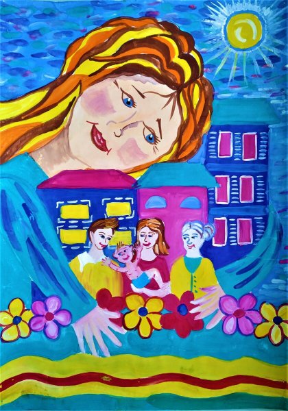 Рисунок моя мама