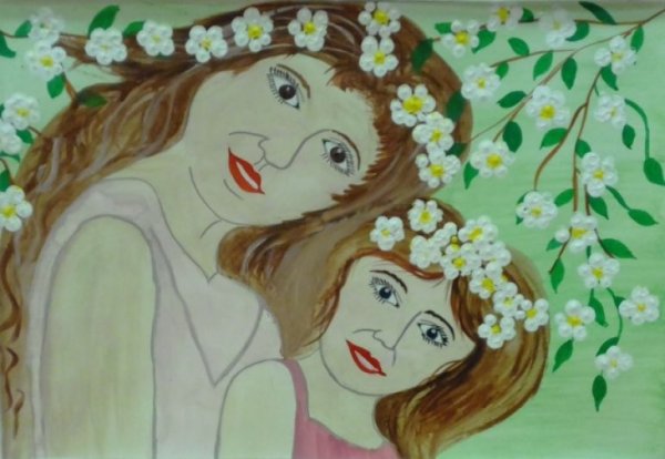 Рисунки посвященные маме