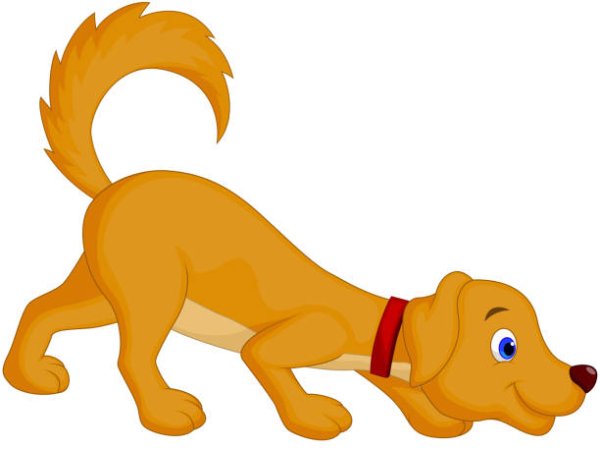 Мультяшная собака с хвостом