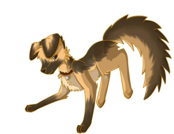 Аниме собака овчарка