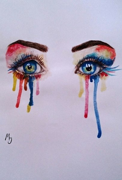 Радужный глаз нарисовать