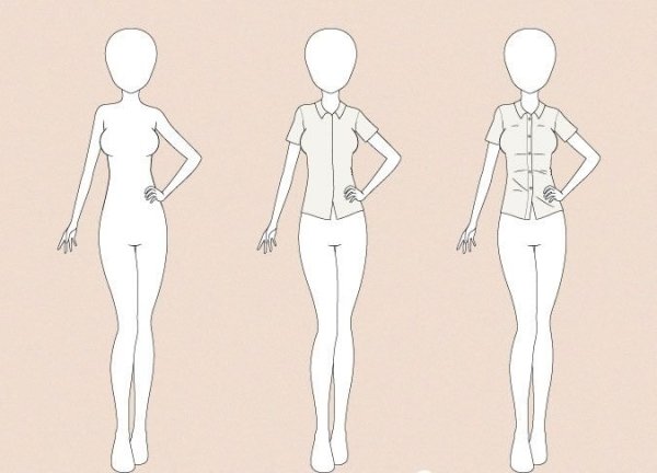 Контур женской фигуры