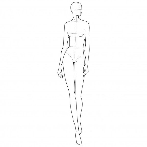 Макет для эскиза одежды