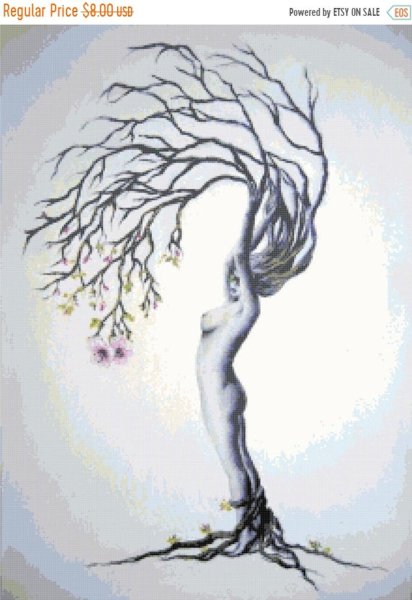 Женщина дерево тату